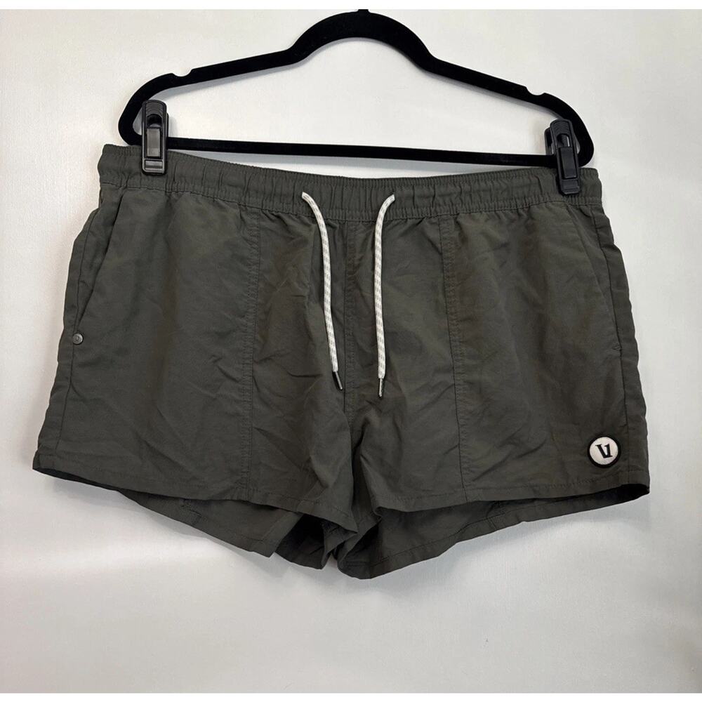 Vuori XL Sunwashed Green Tie Front 3-pockets Active Shorts